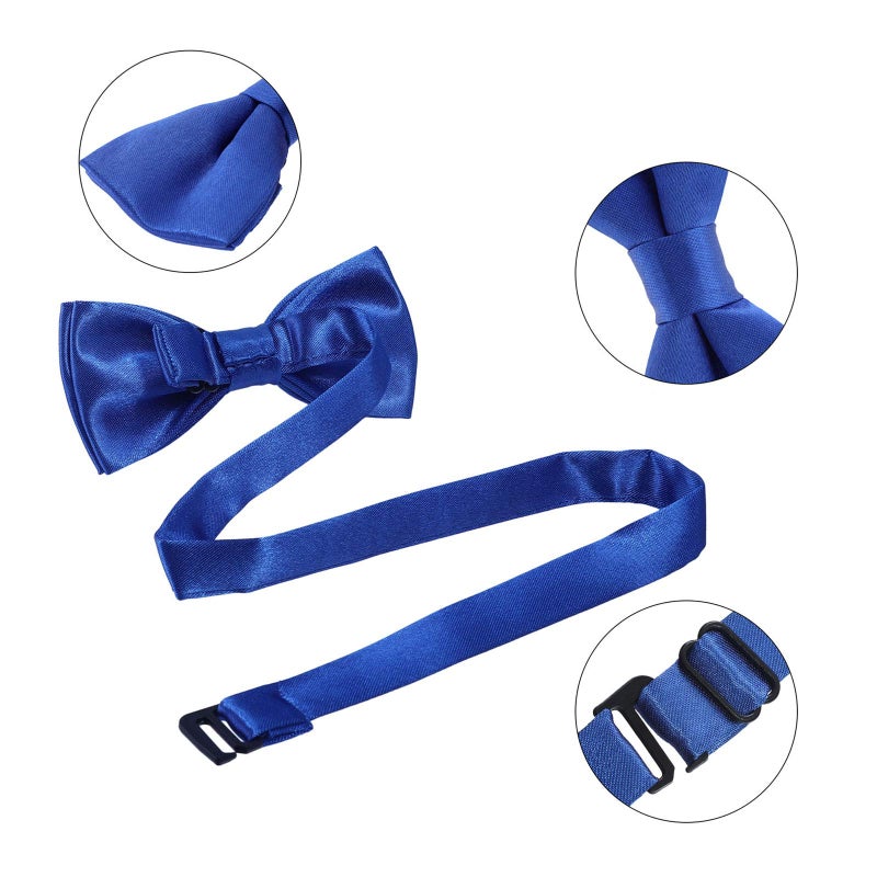 Kajeer Kids Suspender Bowtie Necktie Sets - Adjustable Elastic Classic Accessory Sets for 6 Months to 13 Year Old Boys & Girls (Royal blue, 26 Inches (Fit 6 Months to 6Years)) - Image 4